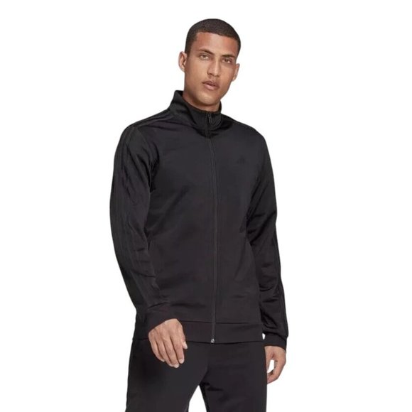 Adidas Full Zip Up Track Jacket Men's Size 3XLT Black Out NWT - Picture 1 of 8